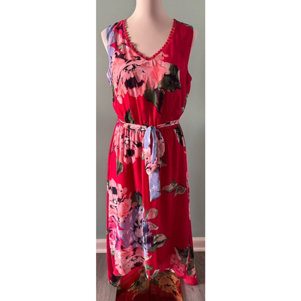 Women's Apt. 9 Floral Maxi Dress Size M Red Blue